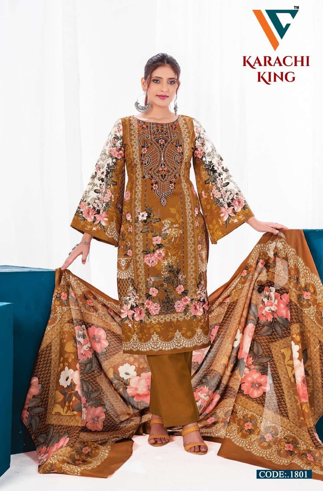 Karachi King Vol 18 Vandana Creation Cotton Pant Style Suits Wholesale Rate