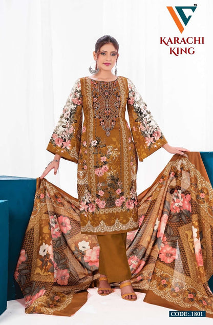 Karachi King Vol 18 Vandana Creation Cotton Pant Style Suits Wholesale Rate