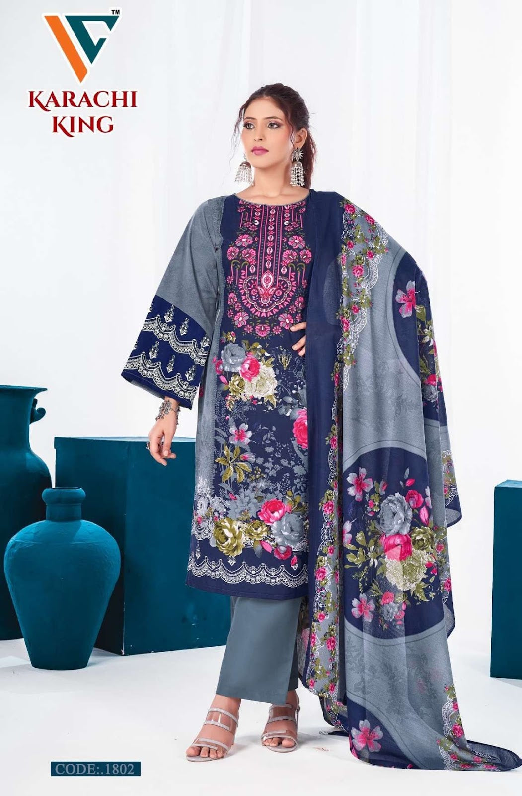 Karachi King Vol 18 Vandana Creation Cotton Pant Style Suits Wholesale Rate