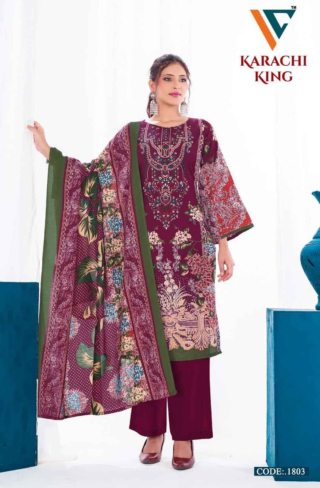 Karachi King Vol 18 Vandana Creation Cotton Pant Style Suits Wholesale Rate