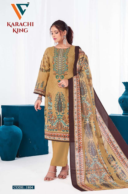 Karachi King Vol 18 Vandana Creation Cotton Pant Style Suits Wholesale Rate