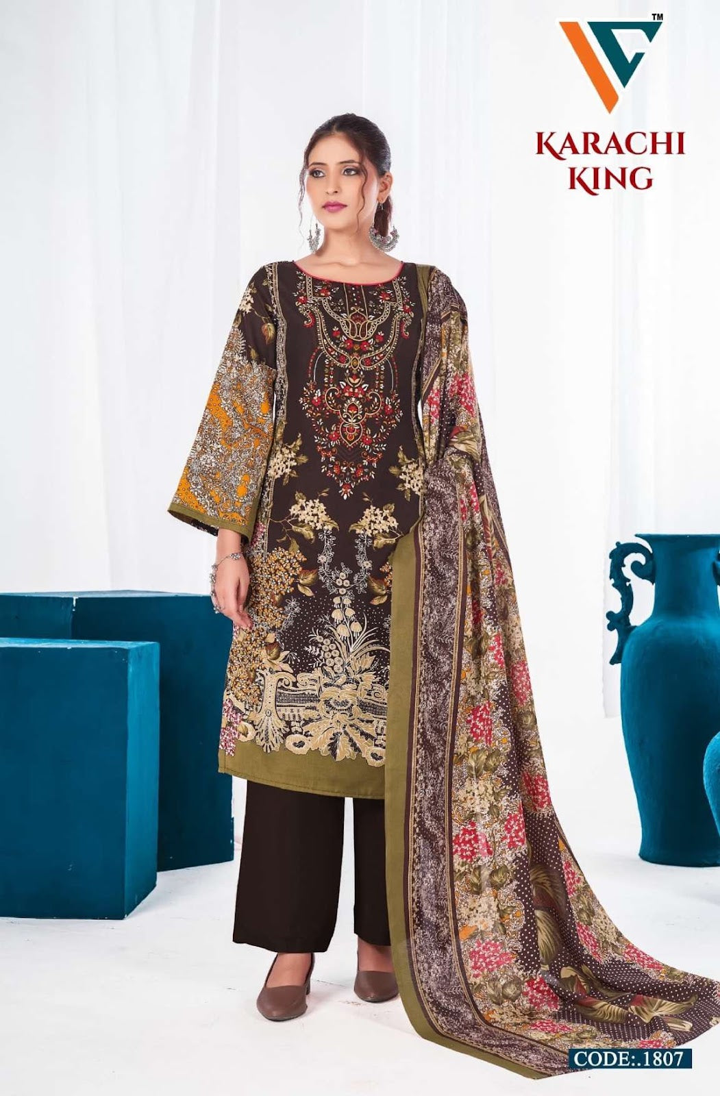 Karachi King Vol 18 Vandana Creation Cotton Pant Style Suits Wholesale Rate