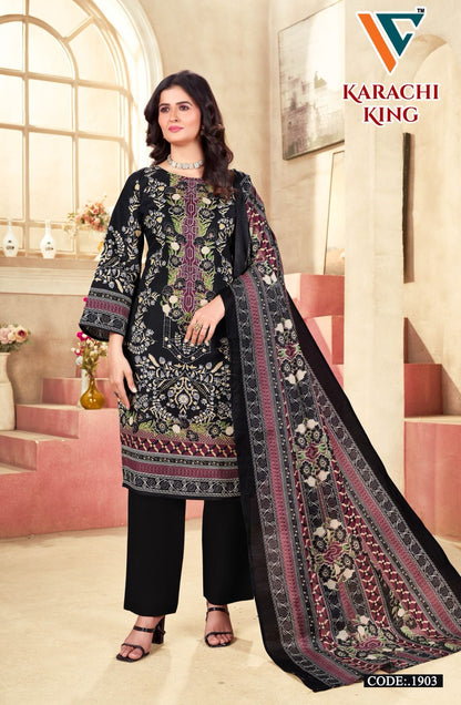 Karachi King Vol 19 Vandana Creation Cotton Pant Style Suits Supplier Gujarat