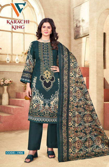 Karachi King Vol 19 Vandana Creation Cotton Pant Style Suits Supplier Gujarat
