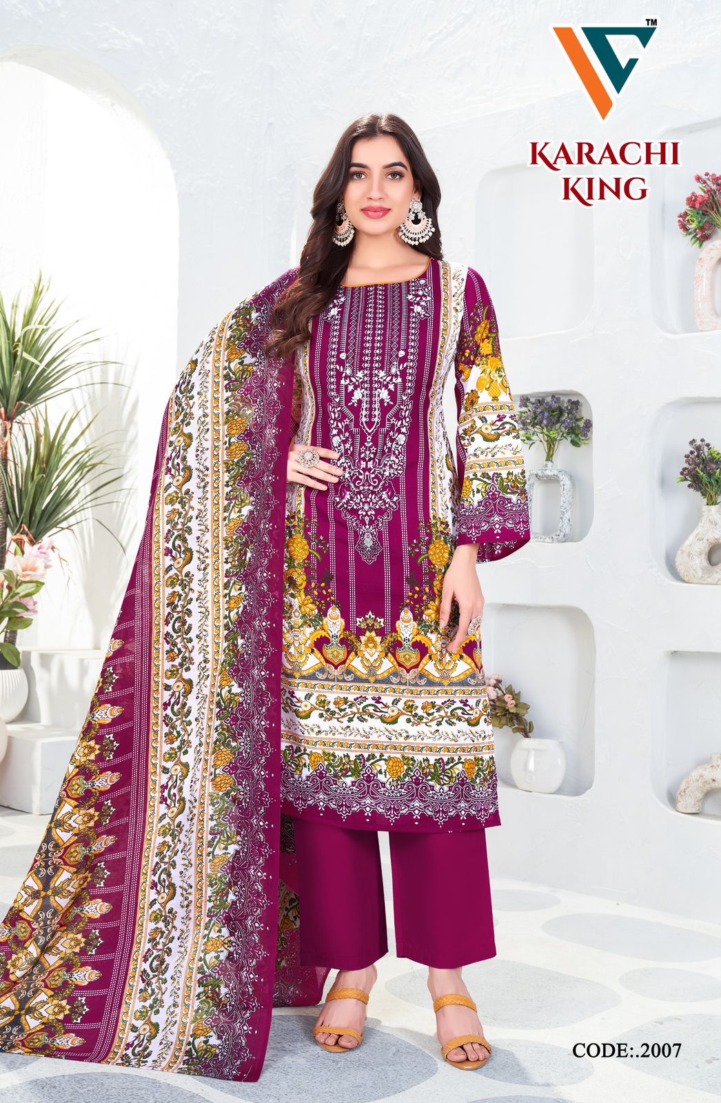 Karachi King Vol 20 Vandana Creation Cotton Pant Style Suits Exporter India