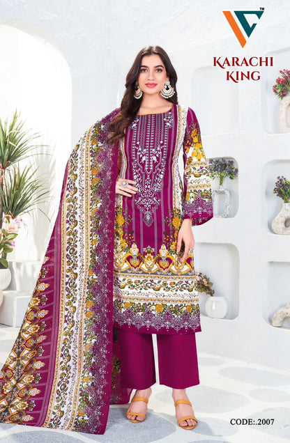 Karachi King Vol 20 Vandana Creation Cotton Pant Style Suits Exporter India