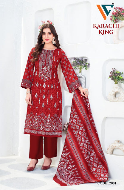 Karachi King Vol 20 Vandana Creation Cotton Pant Style Suits Exporter India
