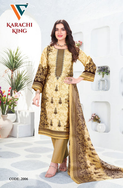 Karachi King Vol 20 Vandana Creation Cotton Pant Style Suits Exporter India