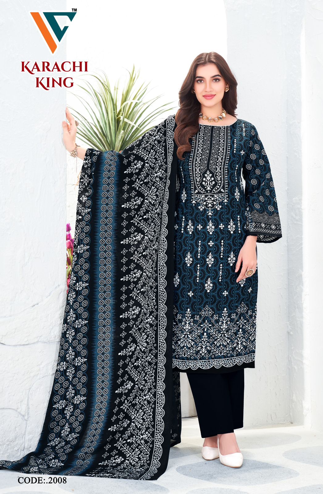 Karachi King Vol 20 Vandana Creation Cotton Pant Style Suits Exporter India