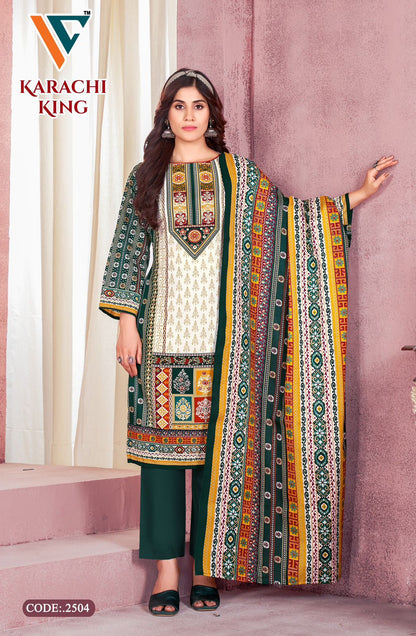 Karachi King Vol 25 Vandana Creation Cotton Pant Style Suits Wholesale Price