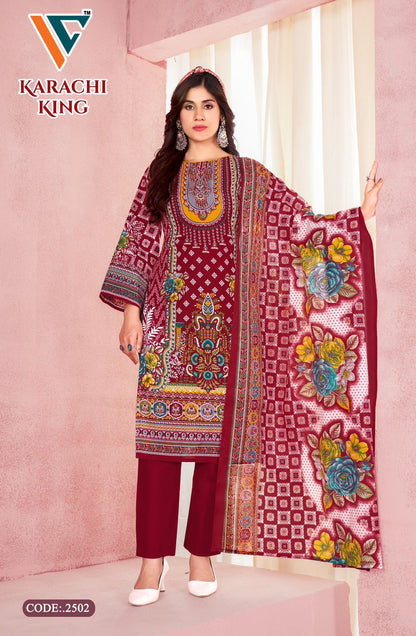 Karachi King Vol 25 Vandana Creation Cotton Pant Style Suits Wholesale Price