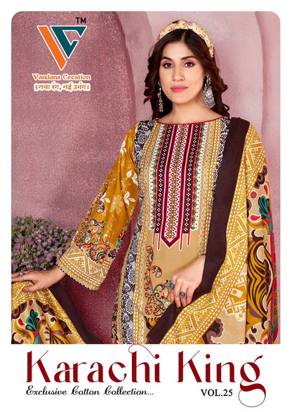 Karachi King Vol 25 Vandana Creation Cotton Pant Style Suits Wholesale Price