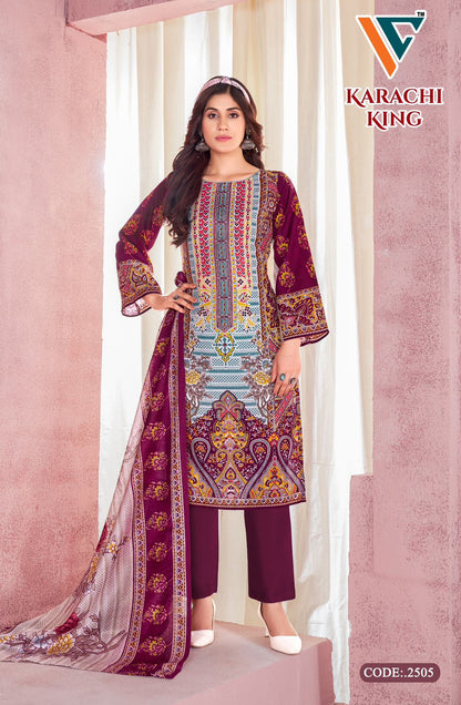 Karachi King Vol 25 Vandana Creation Cotton Pant Style Suits Wholesale Price