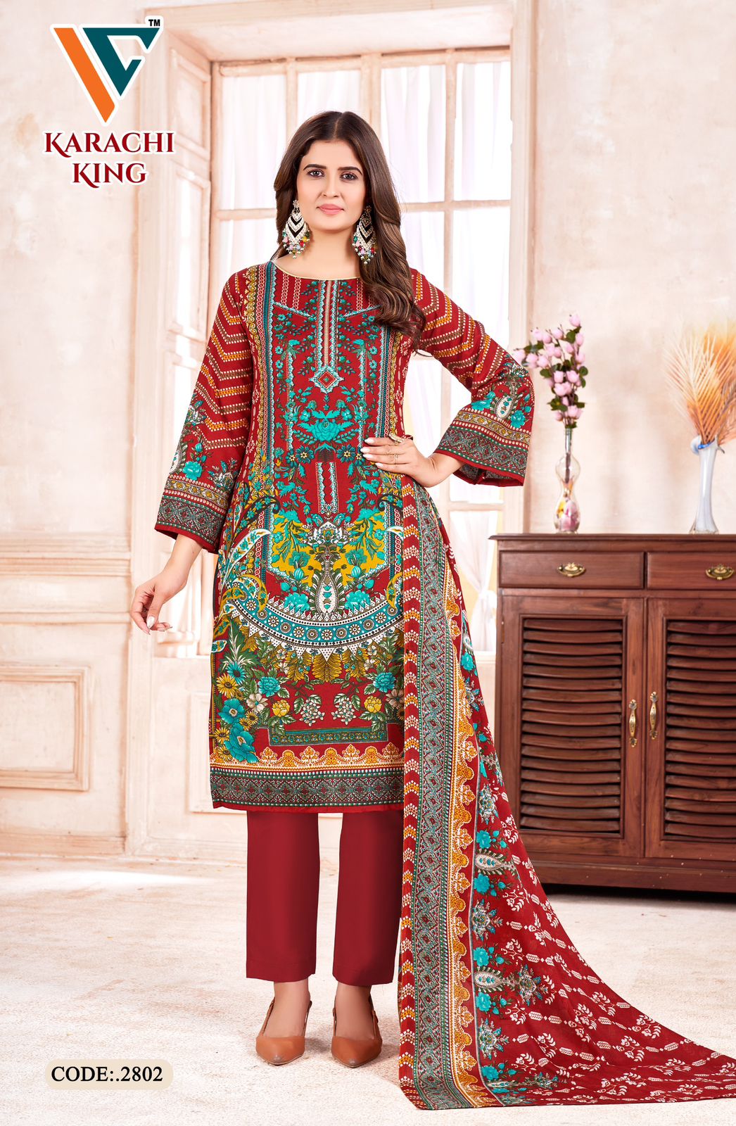Karachi King Vol 28 Vandana Creation Cotton Pant Style Suits Wholesaler Ahmedabad