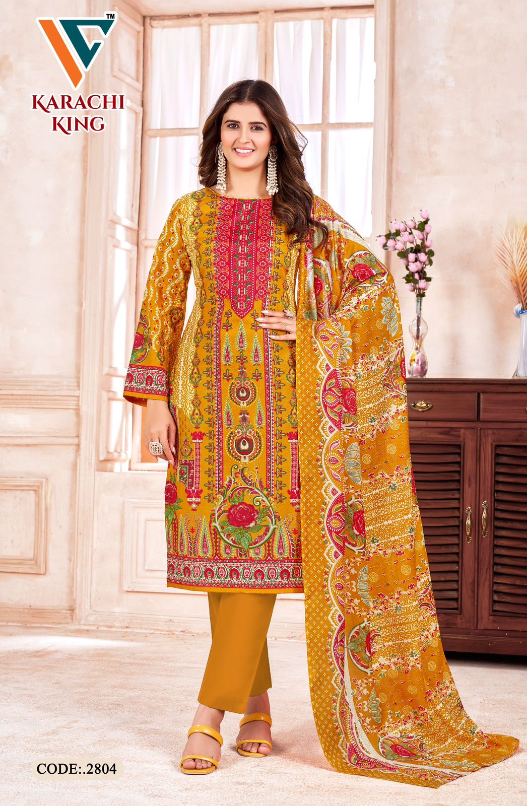Karachi King Vol 28 Vandana Creation Cotton Pant Style Suits Wholesaler Ahmedabad