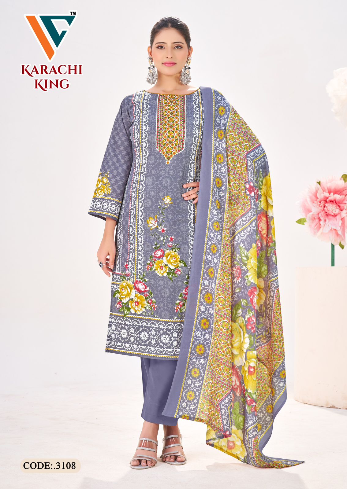 Karachi King Vol 31 Vandana Creation Cotton Pant Style Suits Supplier