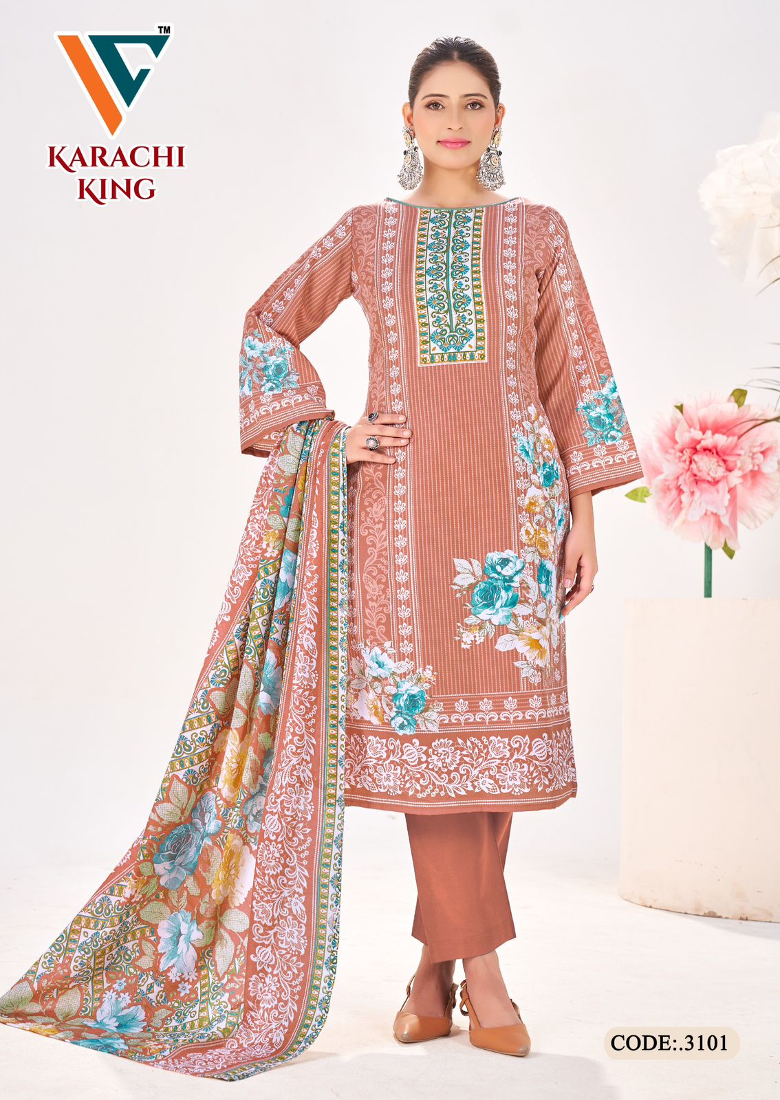 Karachi King Vol 31 Vandana Creation Cotton Pant Style Suits Supplier