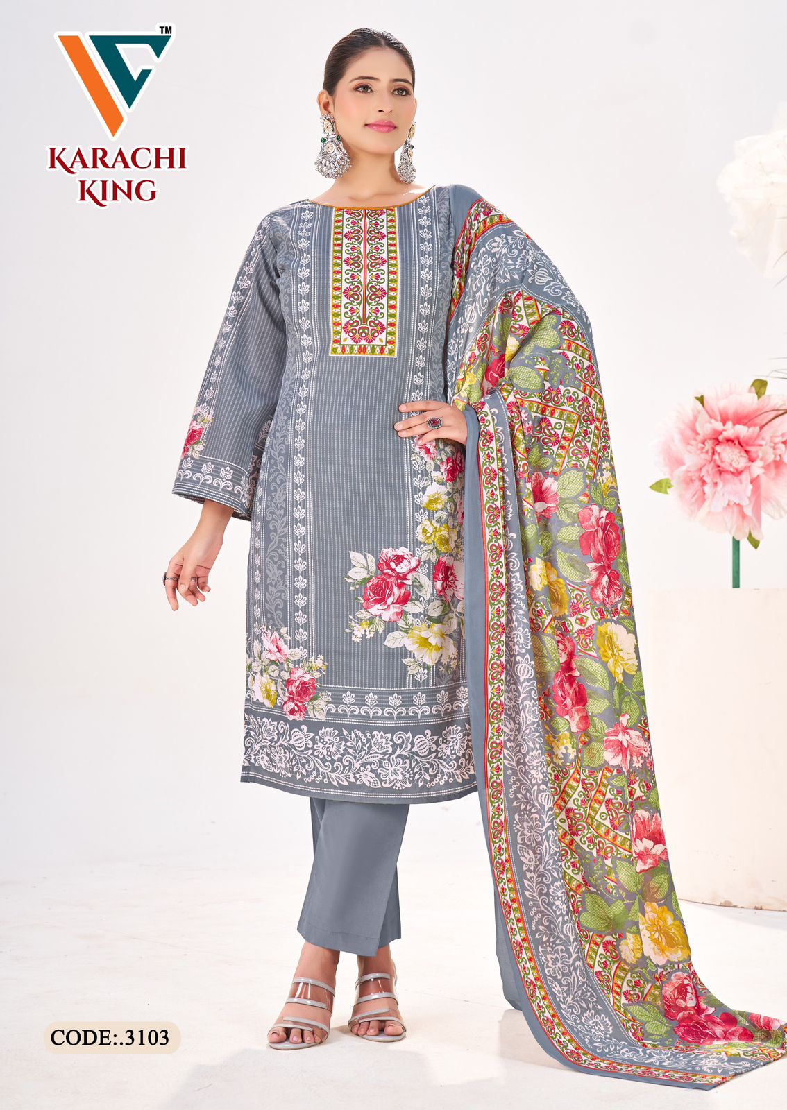 Karachi King Vol 31 Vandana Creation Cotton Pant Style Suits Supplier
