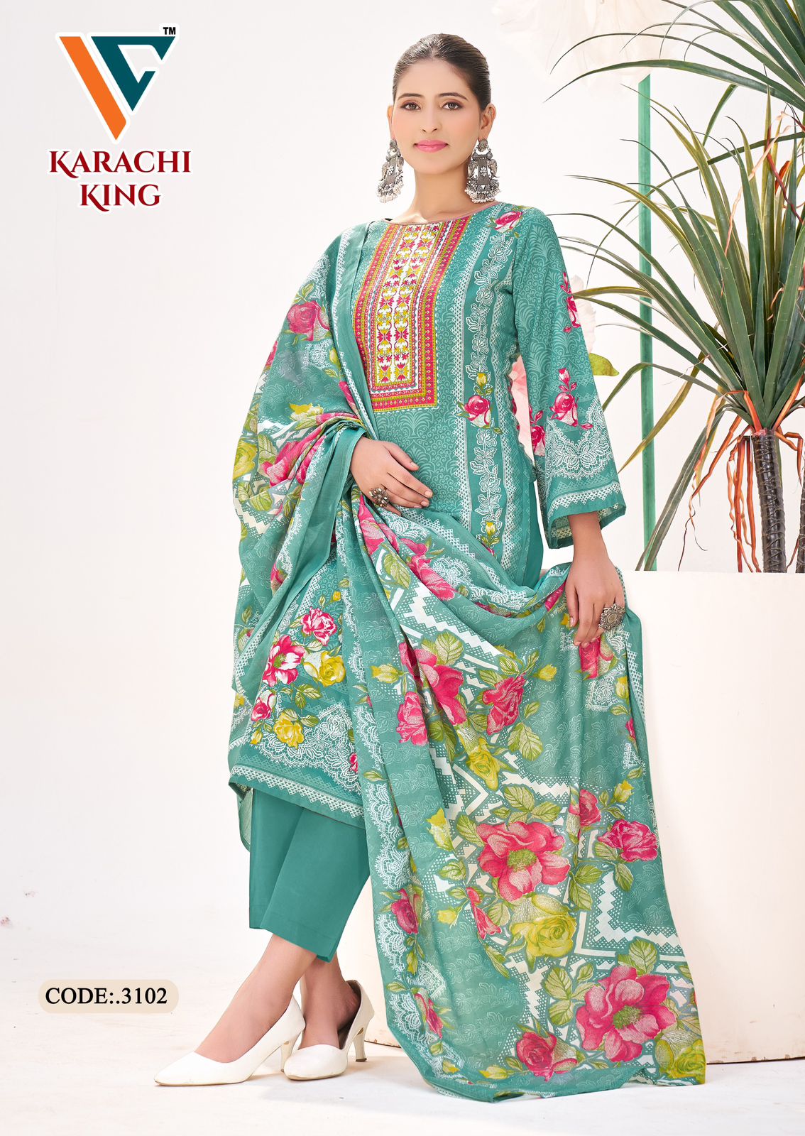 Karachi King Vol 31 Vandana Creation Cotton Pant Style Suits Supplier