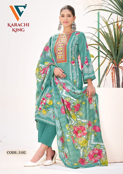 Karachi King Vol 31 Vandana Creation Cotton Pant Style Suits Supplier