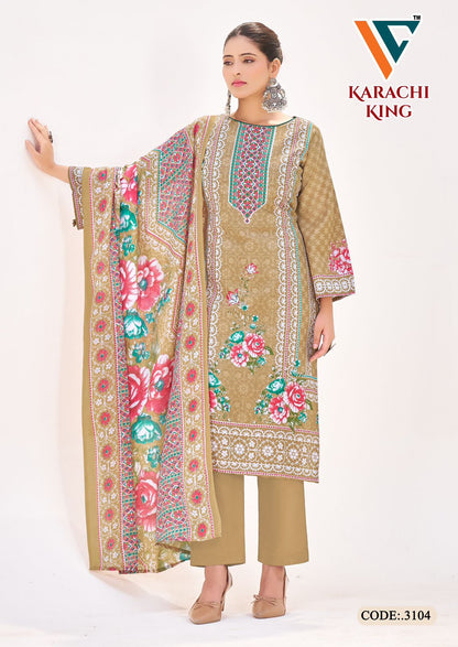 Karachi King Vol 31 Vandana Creation Cotton Pant Style Suits Supplier