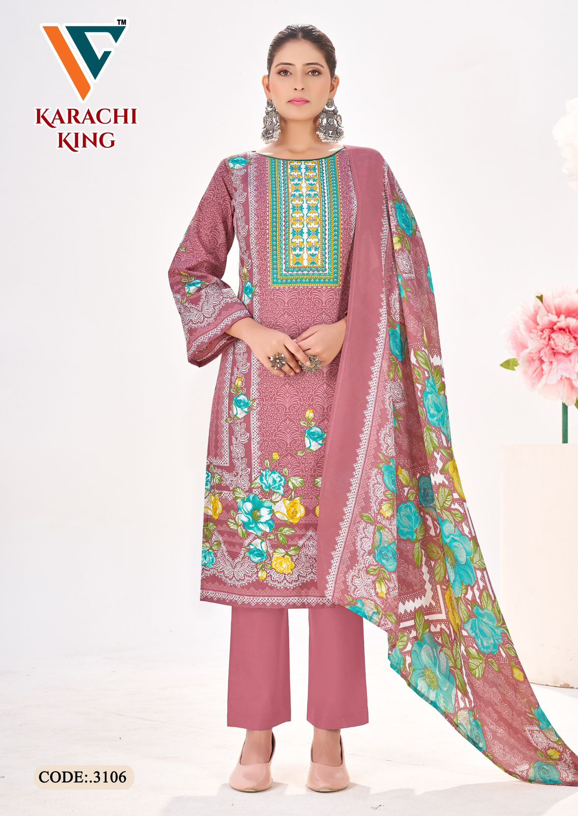 Karachi King Vol 31 Vandana Creation Cotton Pant Style Suits Supplier