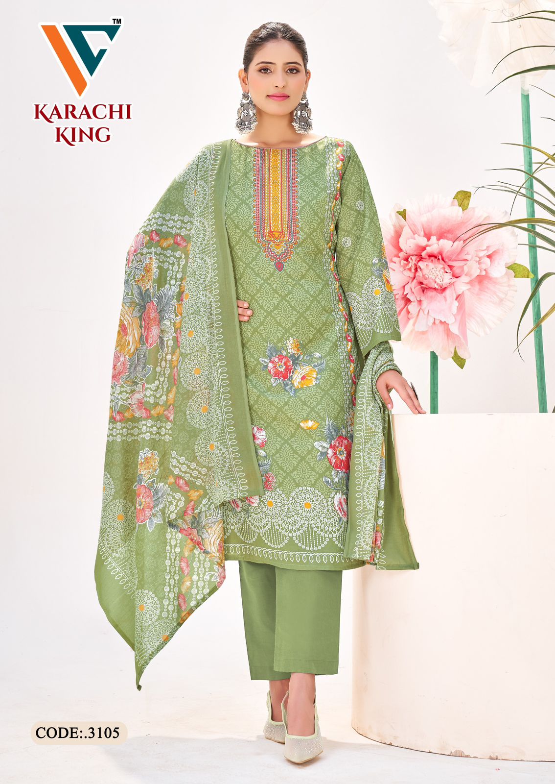 Karachi King Vol 31 Vandana Creation Cotton Pant Style Suits Supplier