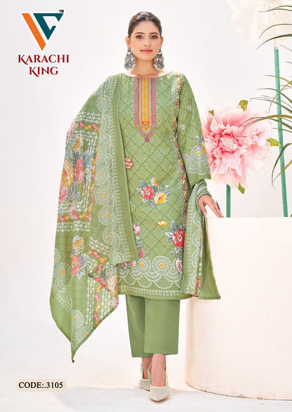 Karachi King Vol 31 Vandana Creation Cotton Pant Style Suits Supplier