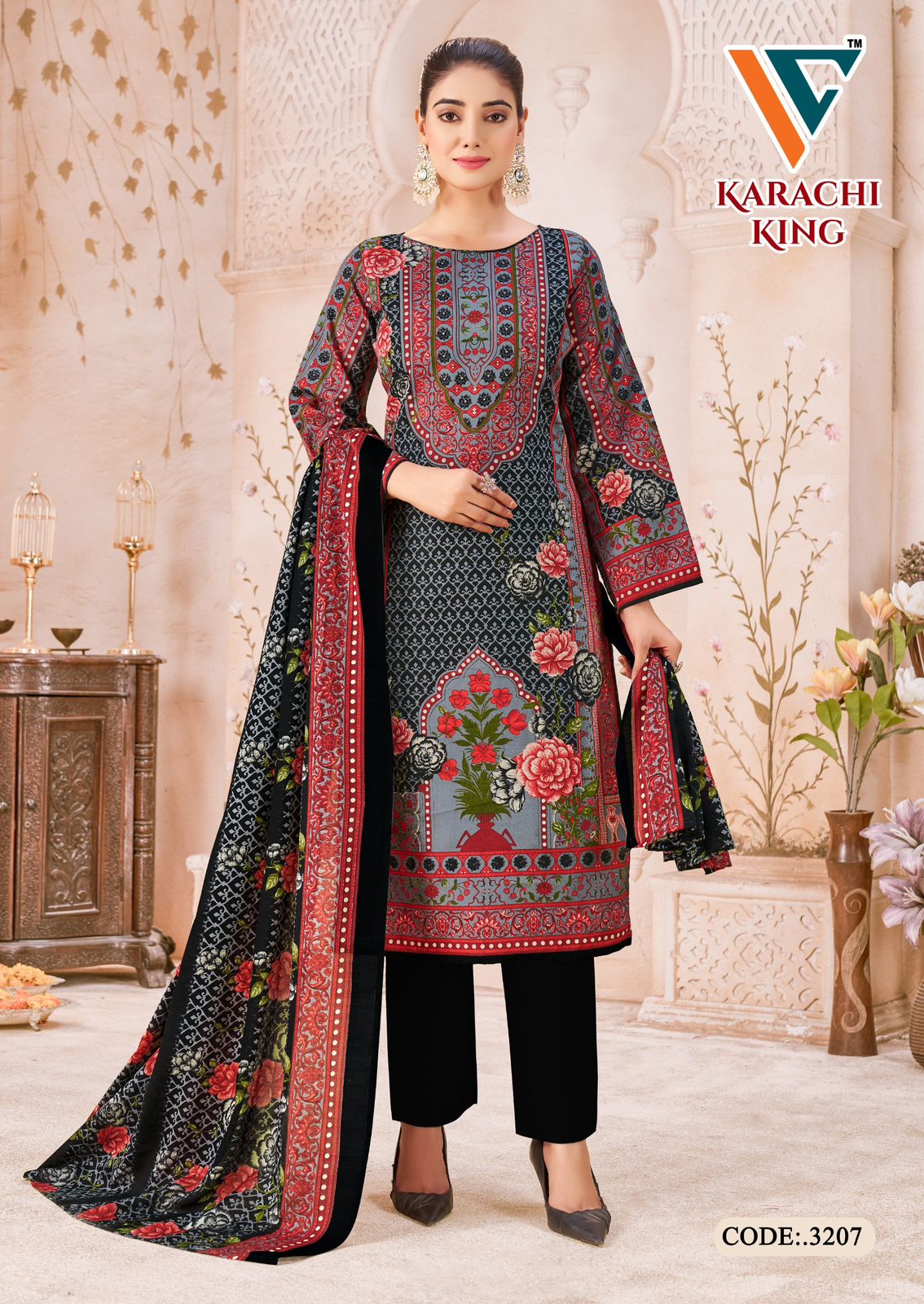 Karachi King Vol 32 Vandana Creation Cotton Pant Style Suits Exporter