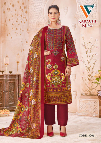 Karachi King Vol 32 Vandana Creation Cotton Pant Style Suits Exporter