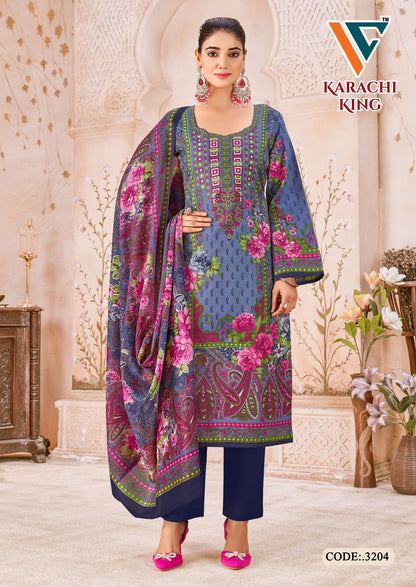 Karachi King Vol 32 Vandana Creation Cotton Pant Style Suits Exporter