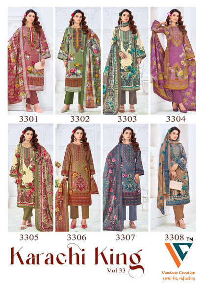 Karachi King Vol 33 Vandana Creation Cotton Pant Style Suits Exporter Gujarat