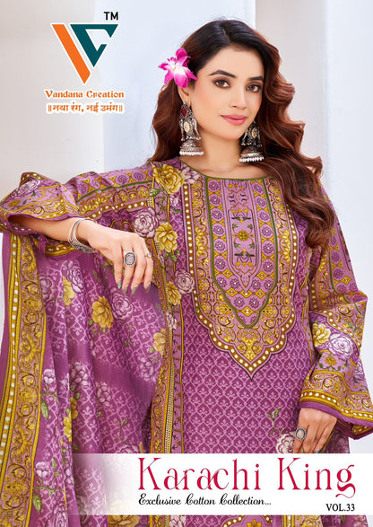 Karachi King Vol 33 Vandana Creation Cotton Pant Style Suits Exporter Gujarat