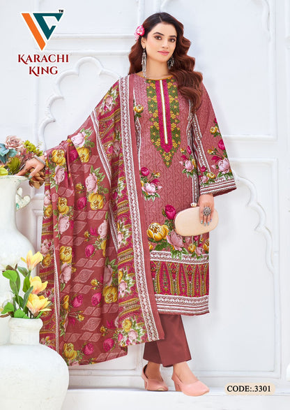 Karachi King Vol 33 Vandana Creation Cotton Pant Style Suits Exporter Gujarat