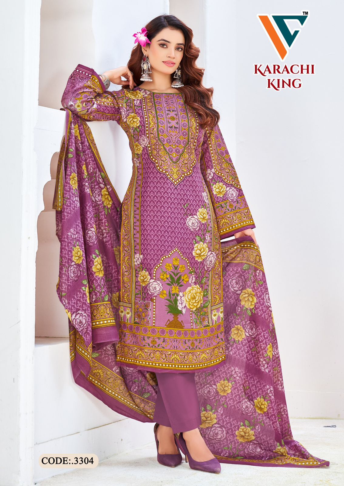 Karachi King Vol 33 Vandana Creation Cotton Pant Style Suits Exporter Gujarat