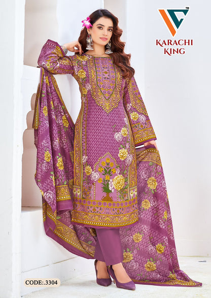 Karachi King Vol 33 Vandana Creation Cotton Pant Style Suits Exporter Gujarat