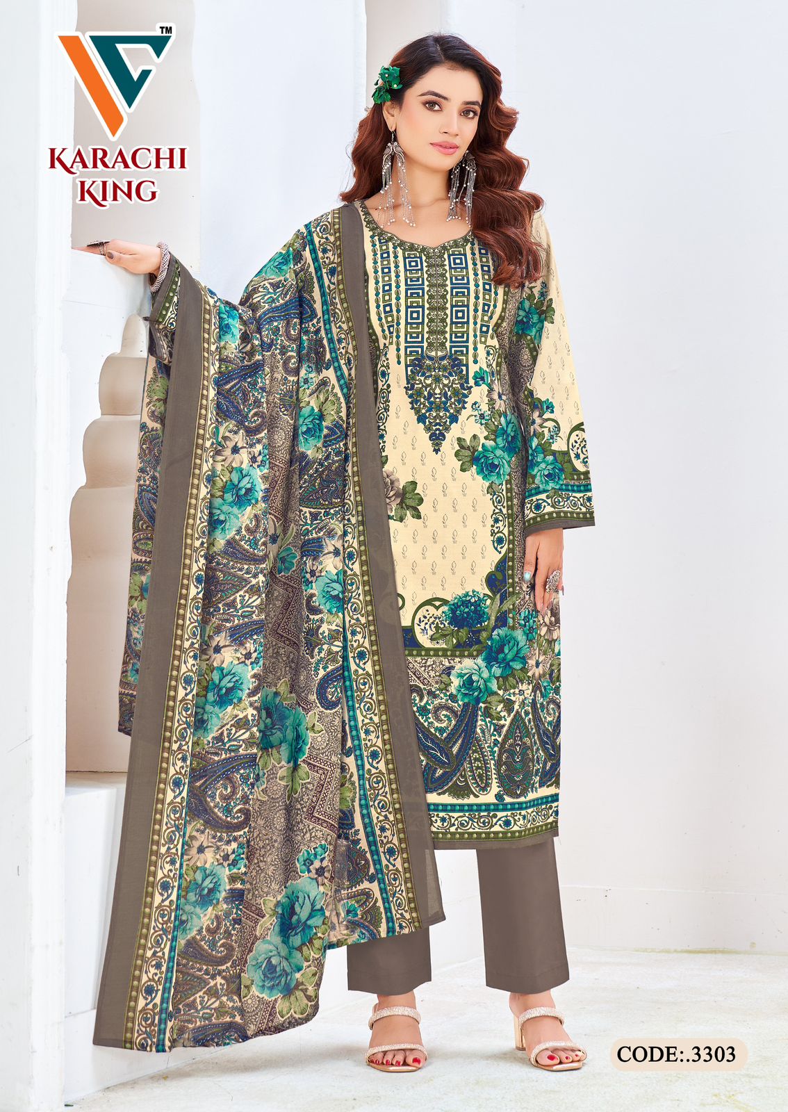 Karachi King Vol 33 Vandana Creation Cotton Pant Style Suits Exporter Gujarat