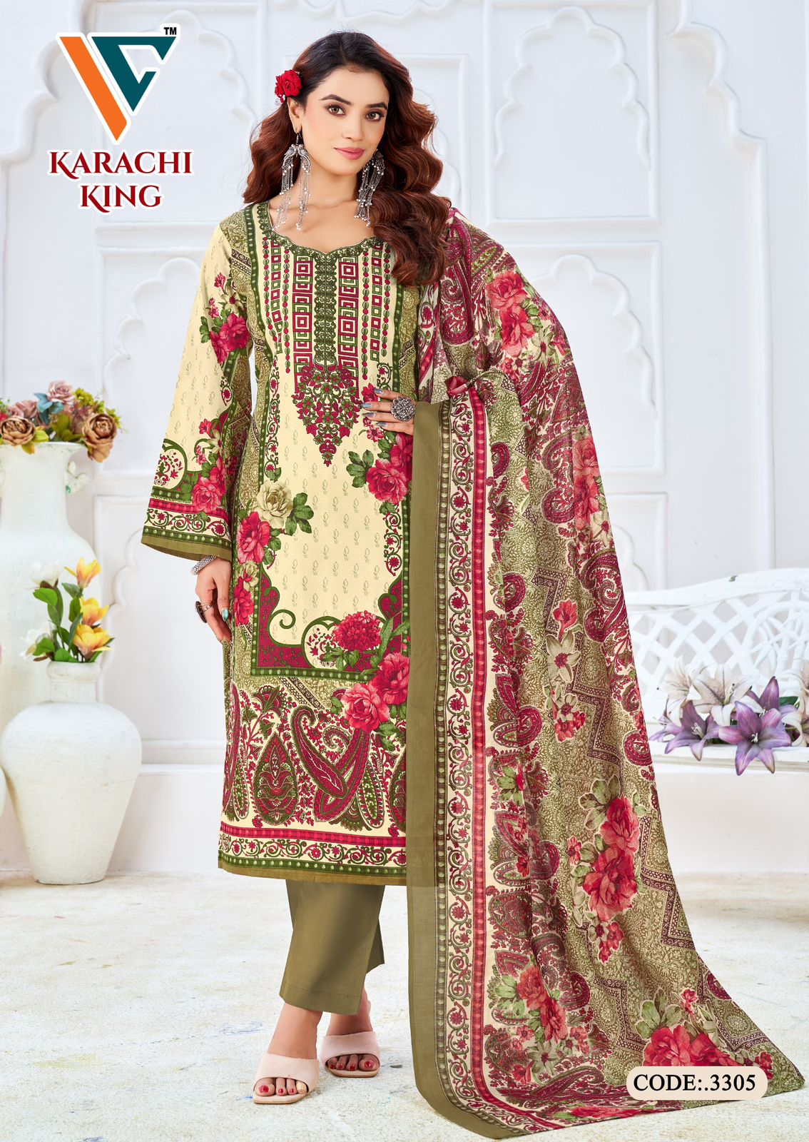 Karachi King Vol 33 Vandana Creation Cotton Pant Style Suits Exporter Gujarat