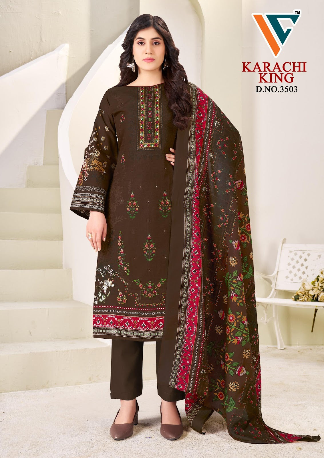 Karachi King Vol 35 Vandana Creation Cotton Pant Style Suits Wholesaler India