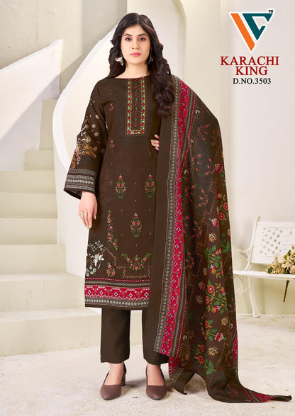 Karachi King Vol 35 Vandana Creation Cotton Pant Style Suits Wholesaler India