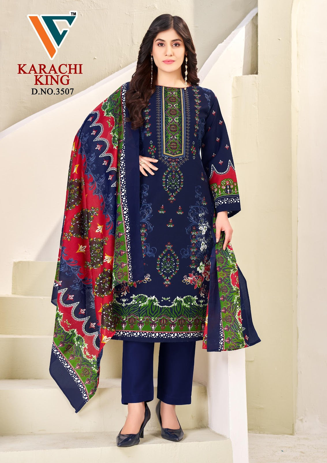 Karachi King Vol 35 Vandana Creation Cotton Pant Style Suits Wholesaler India