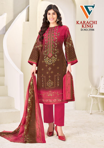 Karachi King Vol 35 Vandana Creation Cotton Pant Style Suits Wholesaler India