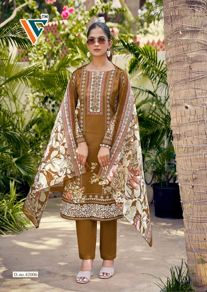 Karachi King Vol 42 Vandana Creation Mix Cotton Karachi Salwar Suits Supplier Gujarat