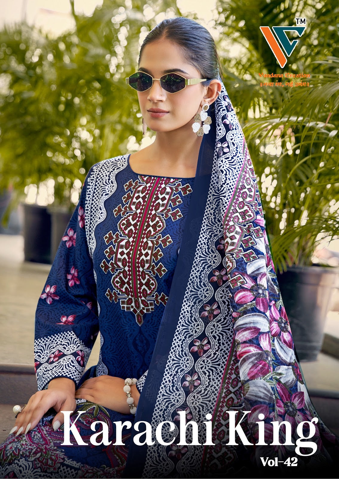 Karachi King Vol 42 Vandana Creation Mix Cotton Karachi Salwar Suits Supplier Gujarat