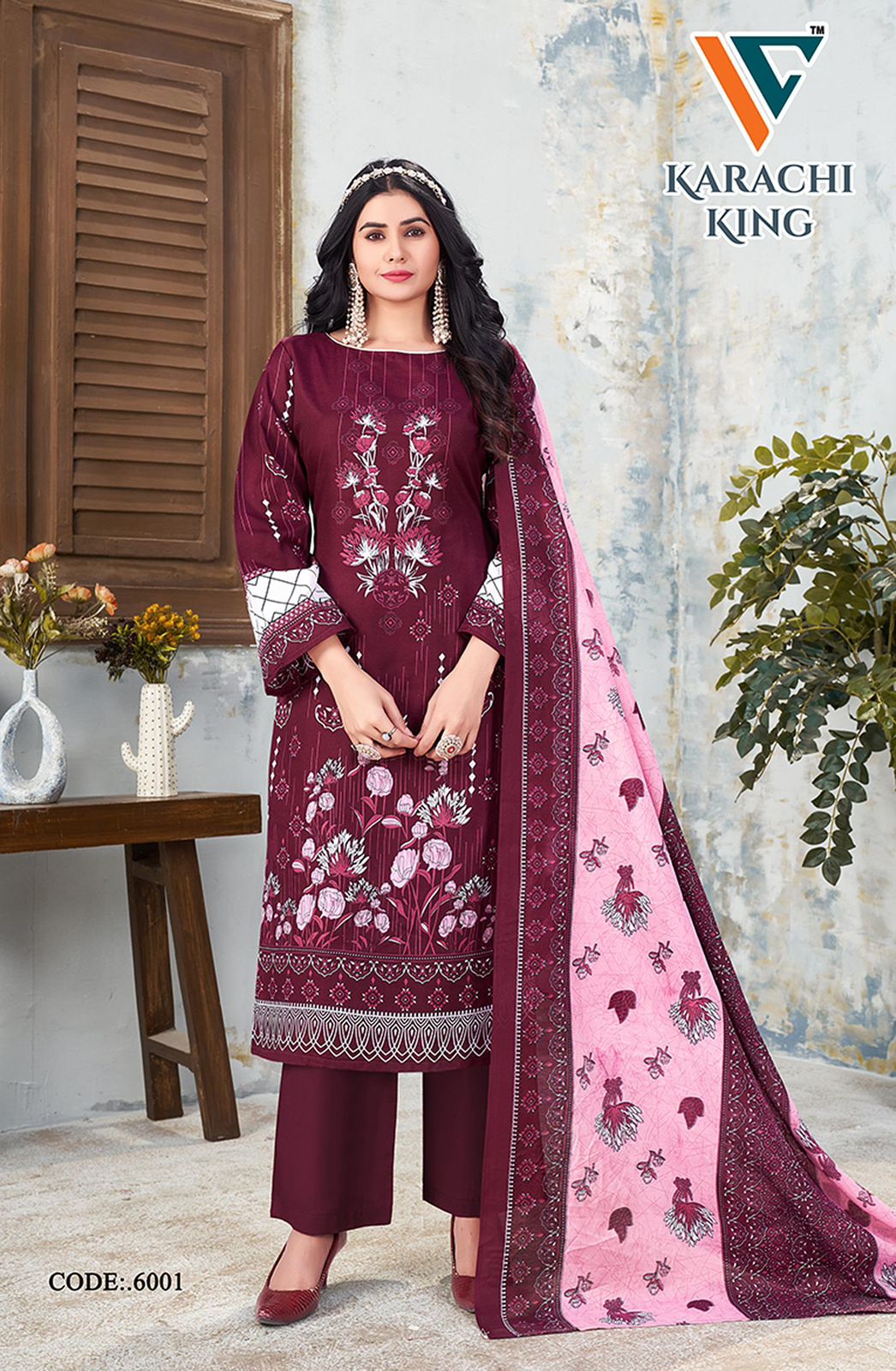 Karachi King Vol 6 Vandana Creation Cotton Pant Style Suits Supplier