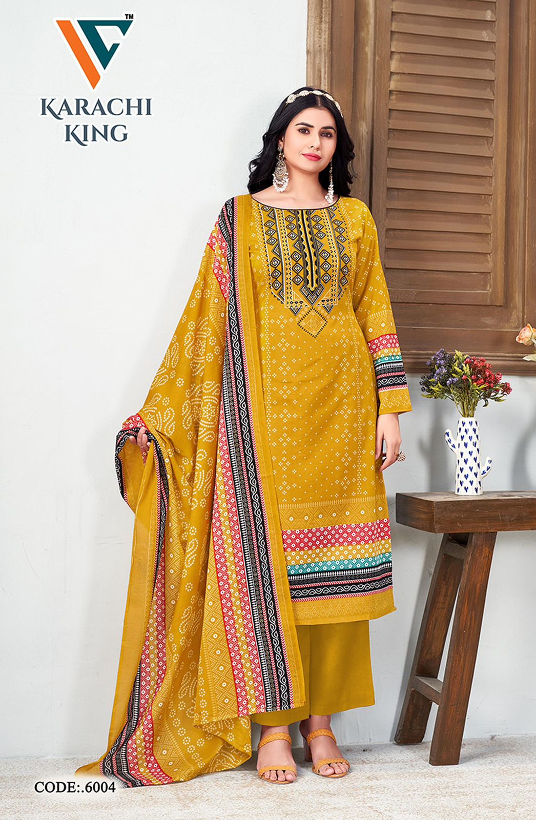 Karachi King Vol 6 Vandana Creation Cotton Pant Style Suits Supplier