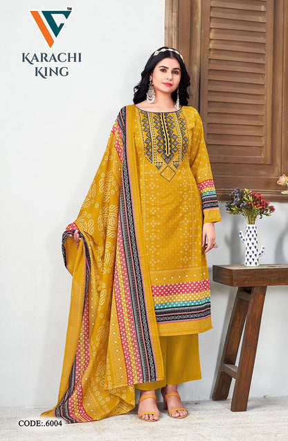 Karachi King Vol 6 Vandana Creation Cotton Pant Style Suits Supplier