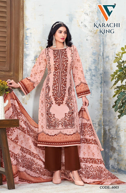 Karachi King Vol 6 Vandana Creation Cotton Pant Style Suits Supplier