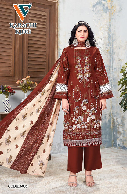 Karachi King Vol 6 Vandana Creation Cotton Pant Style Suits Supplier