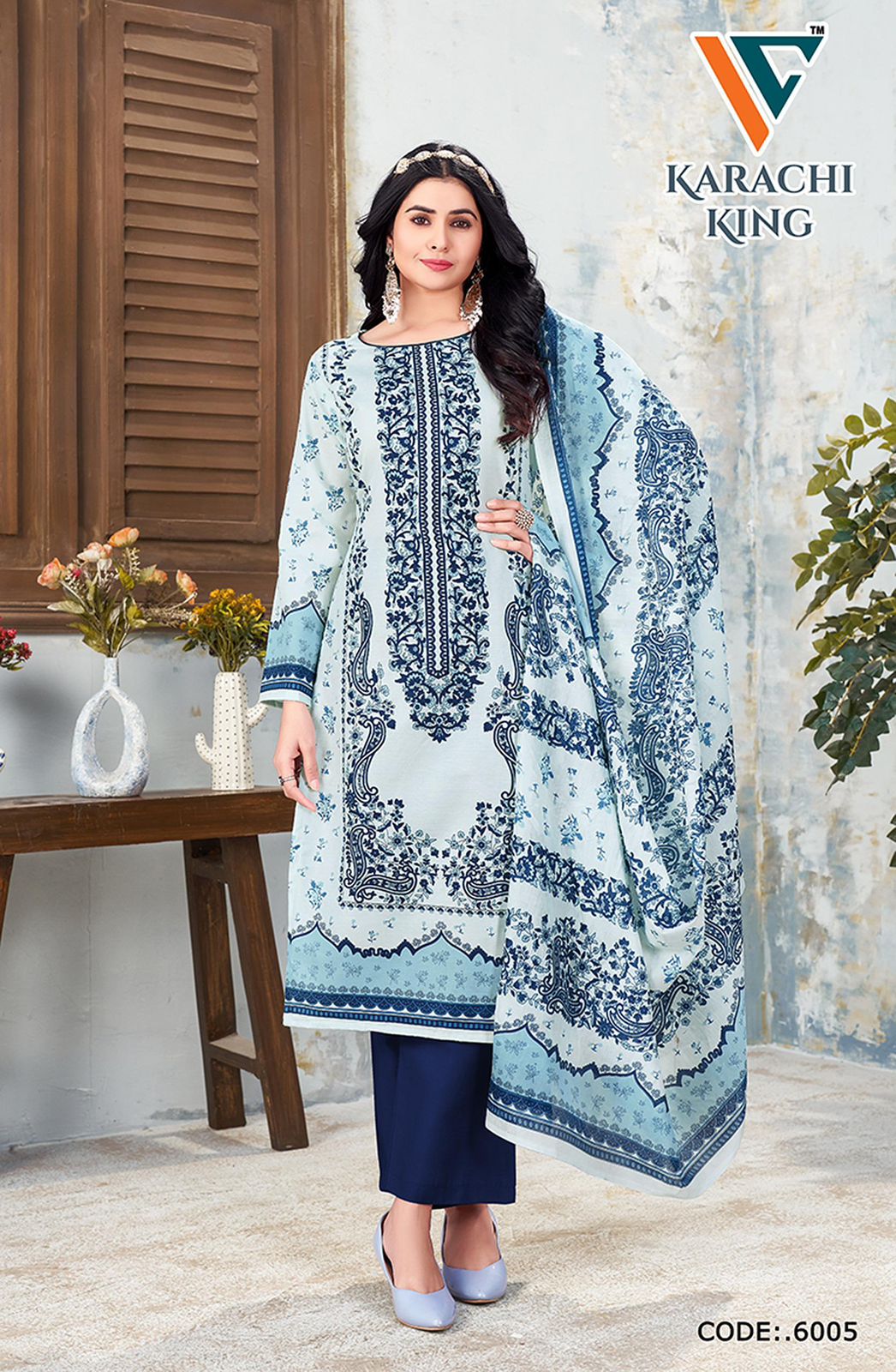 Karachi King Vol 6 Vandana Creation Cotton Pant Style Suits Supplier